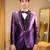 ombre purple velvet tuxedo with celestial star embroidery