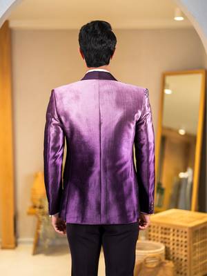 ombre purple velvet tuxedo with celestial star embroidery 5