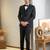 black embroidered tuxedo for men wedding wear