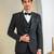 black embroidered tuxedo for men wedding wear