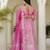 Pink Embroidered crepe Lehenga set with Choli and dupatta