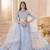 SKY BLUE Net Embroidered Lehenga set with Choli and dupatta