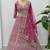 Pink Embroidered crepe Lehenga set with Choli and dupatta