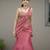 Pink embroidered tissue saree