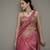 Pink embroidered tissue saree