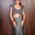 Grey embroidered satin saree