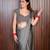Grey embroidered satin saree