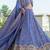 BLUE TISSUE Sequin AND THREAD LEHENGA & BLOUSE AND DUPATTA