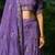 PURPLE Embroidered ZARI WOORK LEHENGA & BLOUSE AND DUPATTA
