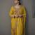 Yellow embroidered chiffon sharara set