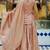 BROWN SILK HAND KURTA AND SKIRT AND DUPATTA