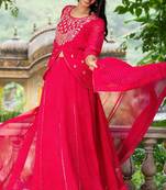 PINK BHANDHINI GEORGETTE GOTA PATTI LEHENGA Blouse AND DUPATTA