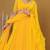 YELLOW BHANDHINI GEORGETTE LACE LEHENGA & BLOUSE AND DUPATTA