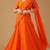 ORANGE GEORGETTE LACE WROK BHANDHINI LEHENGA & BLOUSE AND DUPATTA