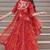 RED GRORGETTE HAND BHANDHINI LAEHENGA AND BLOUSE AND DUPATTA