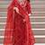 RED GRORGETTE HAND BHANDHINI LAEHENGA AND BLOUSE AND DUPATTA