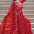 RED GRORGETTE HAND BHANDHINI LAEHENGA AND BLOUSE AND DUPATTA
