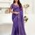 purple linen geomatric saree