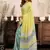 bright yellow linen striped & geomatric saree
