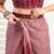 Women maroon linen ethnic motifs saree
