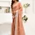 rust brown linen floral saree