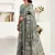   dusty brown linen floral & ethnic motifs saree