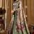 green gobuni simran digital printed banarasi border saree