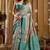 sky blue gobuni simran digital printed banarasi border saree