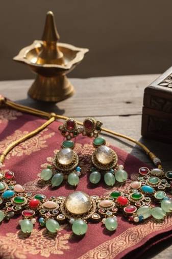 Royal Pearl & Crystal Jewelry Set