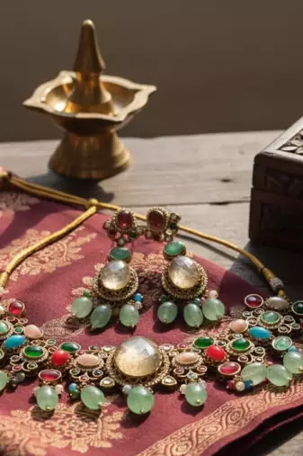 Royal Pearl & Crystal Jewelry Set