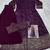 purple heavy georgette indowestern crop top palazzo shrug set-Full Stitched Free size