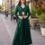 bottle green heavy georgette indowestern crop top palazzo shrug set-Full Stitched Free size