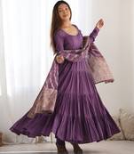 Heavy pure romansilk chanderi gown flair