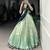 Green sequins zari weaving chaniya choli
