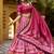 Pink batik printed dola silk lehenga choli & dupatta