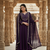 Purple georgette zari sequin embroidery work kurta set