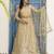 Cream embroidered net Lehenga set with Choli and dupatta