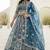 NAVY BLUE embroidered net Lehenga set with Choli and dupatta