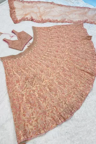 Blush Pink Bridal Lehenga Set