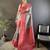 deep pink soft lichi silk blend multi-color floral digital print paithani saree