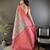 deep pink soft lichi silk blend multi-color floral digital print paithani saree