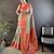 reddish orange soft lichi silk blend multi-color floral digital print paithani saree