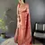 peach soft banarasi silk blend flower jall zari weaving designer saree