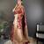maroon soft banarasi silk blend floral & ethnic motifs meenakari zari weaving banarasi saree