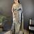grey soft banarasi silk blend floral & ethnic motifs meenakari zari weaving banarasi saree