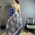 navy blue soft silk blend paisley zari woven banarasi saree