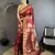 maroon soft silk blend paisley zari woven banarasi saree