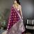 magenta soft silk blend floral motifs banarasi saree