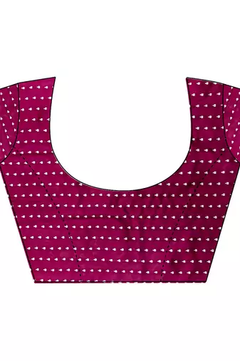magenta soft silk blend floral motifs banarasi saree