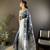 grey soft silk blend floral motifs banarasi saree
